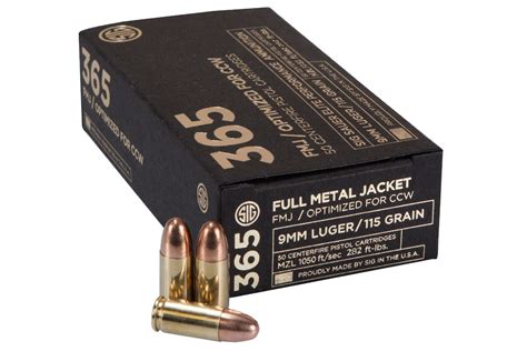 Sig P365 9mm Ammo Recommendation .